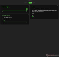 Ajustes de iluminación del Razer Joro Synapse