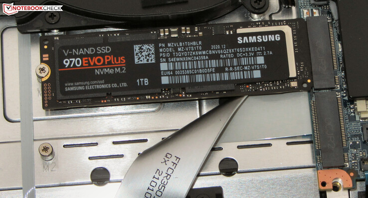 El portátil ofrece espacio para dos SSD NVMe.