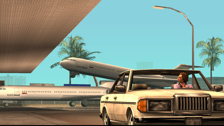 La escena inicial del port HTML5 de Grand Theft Auto: Vice City ejecutándose en Google Chrome (Fuente de la imagen: Captura de pantalla - Christopher Harper - Notebookcheck)