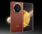 Honor se inclina por ofrecer la Magic V5 en cuatro colores, incluido uno que sustituirá a la variante marrón rojizo diseñada para la Magic V3, en la imagen. (Fuente de la imagen: Honor - editado)
