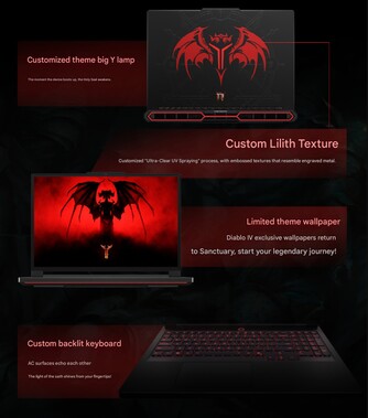 Lenovo Legion Y9000P El portátil para juegos Diablo IV está dirigido a los fans de Diablo. (Fuente de la imagen: Lenovo vía Weibo)