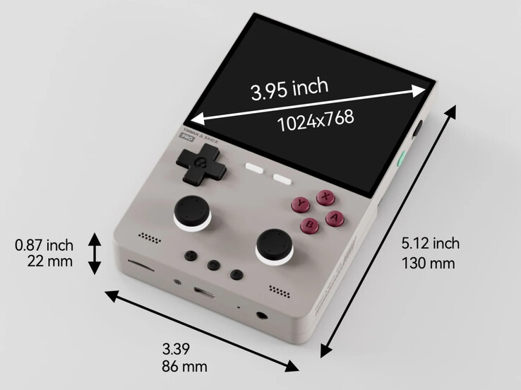 El TrimUI Brick Pro es ligeramente más alto y más ancho que los dispositivos portátiles TrimUI Brick anteriores.