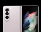 El Galaxy Z Fold3 en uno de sus supuestos nuevos colores. (Fuente: Twitter)