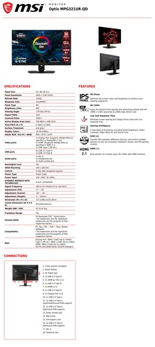 Optix MPG321UR-QD. (Fuente de la imagen: MSI)