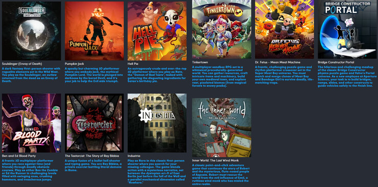 Todos los juegos incluidos en el paquete Headup Games (Fuente de la imagen: Humble Bundle)