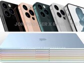 Ya se han publicado en Internet renders del iPhone 14 de Apple y del MacBook Air de 2022. (Fuente de la imagen: Jon Prosser/RendersbyIan)