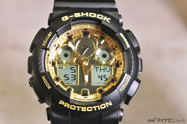 El reloj Casio G-Shock GA-100GGB-1A9. (Fuente de la imagen: MyNavi News)