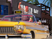 Una captura de pantalla de Crazy Taxi World Tour