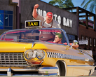 Una captura de pantalla de Crazy Taxi World Tour