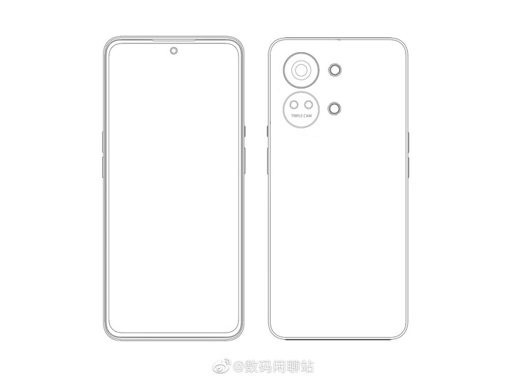 El rumoreado diseño del OnePlus Nord 3. (Fuente de la imagen: Weibo)