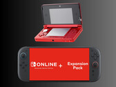 La Nintendo 3DS se muestra sobre la consola Switch 2 (Fuente de la imagen: Nintendo of America, Amazon con ediciones)
