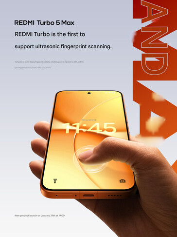 El sensor de huellas dactilares (Fuente de la imagen: Redmi - machine translated)