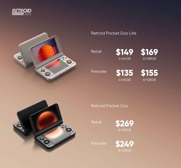 Retroid ofrecerá un descuento a los compradores que reserven el Pocket Duo y el Pocket Duo Lite.