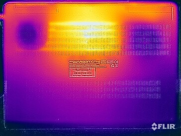 Temperaturas superficiales durante la prueba de resistencia (abajo)