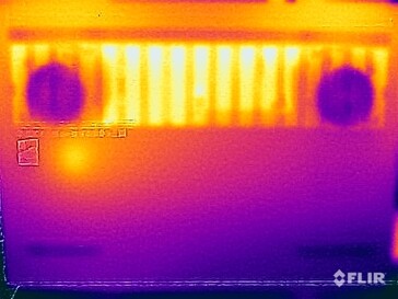 Temperaturas superficiales en la parte inferior (prueba de esfuerzo)