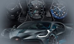 El reloj inteligente Bugatti Ceramique Edition One se ha inspirado en los bellos coches deportivos del fabricante. (Fuente de la imagen: Bugatti/VIITA - editado)