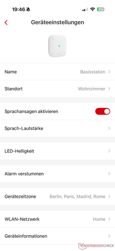 Configuración de la estación base