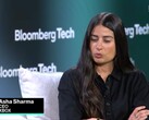 Asha Sharma durante la entrevista de Bloomberg Tech.