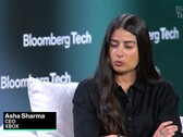 Asha Sharma durante la entrevista de Bloomberg Tech.