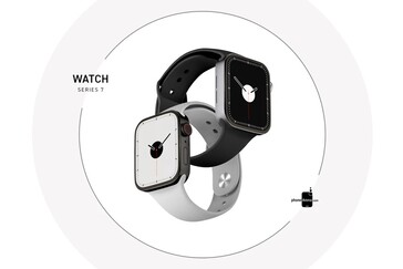 Apple Render del concepto no oficial del Watch Series 7. (Fuente de la imagen: PhoneArena)