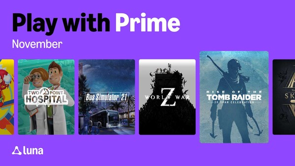 Amazon Prime y Luna vuelven a ofrecer a los miembros Prime juegos adicionales en noviembre. (Fuente de la imagen: Amazon)