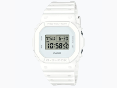 En la imagen, el nuevo Casio G-Shock DW-5600WW-7 vestido de blanco. (Fuente de la imagen: @morgan_gshock en Instagram)
