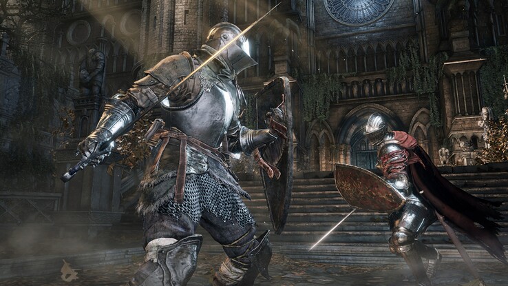 Combate mostrado en la captura de pantalla de Dark Souls 3 (Fuente de la imagen: Steam)