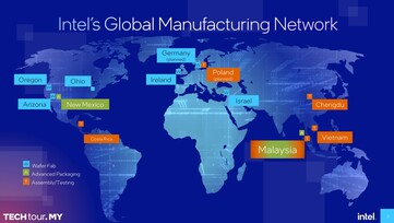 Visión general de las sedes de Intel en todo el mundo