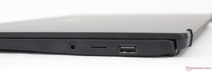 Derecha: audio combinado de 3,5 mm, lector de tarjetas MicroSD, USB-A 2.0