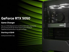 Imagen promocional oficial de la GPU de sobremesa Nvidia RTX 5050. (Fuente de la imagen: Nvidia)