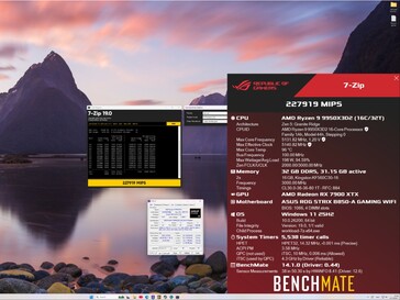 resultado del benchmark 7-Zip para la CPU Ryzen 9 9950X3D2.