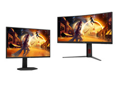 El Agon CU34G4Z y el Agon 25G4SXU se lanzan simultáneamente. (Fuente de la imagen: AOC - editado)