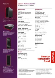 Lenovo ThinkStation P7 - Especificaciones. (Fuente de la imagen: Lenovo)