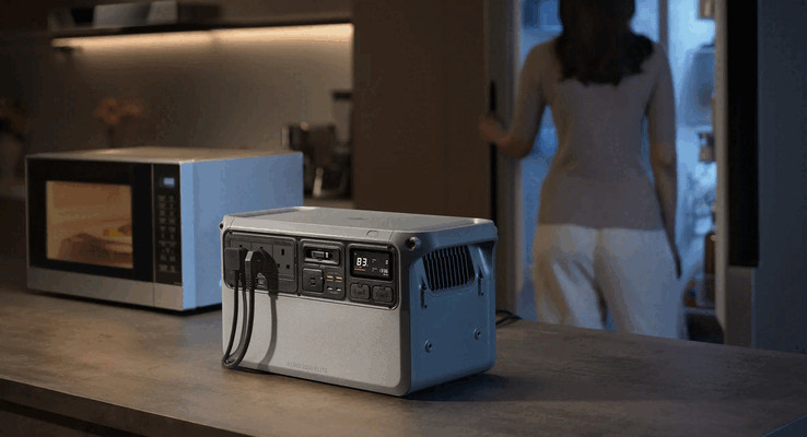 El DJI Power Auro 2000 Elite proporciona 2.000 W de potencia continua de onda sinusoidal pura, al tiempo que utiliza un chasis un 24 % más pequeño y un 14 % más ligero que el del Power 2000 estándar.