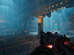 Abyssus permite a los jugadores cambiar entre ocho armas únicas, cada una de ellas modificable con uno de los 45 mods posibles. En la imagen, una captura de pantalla del juego. (Fuente de la imagen: Steam)