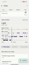 La rediseñada sección de Sueño en la aplicación de Fitbit. (Fuente de la imagen: Fitbit)