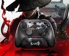 Los hilos carmesí del GameSir G7 Pro 8K PC Phantom Blade Zero Edition brillan en la oscuridad.
