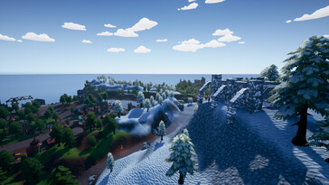 Una imagen que muestra un paisaje en Hydroneer.