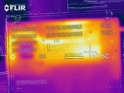 Temperatura en la parte inferior del dispositivo (carga)