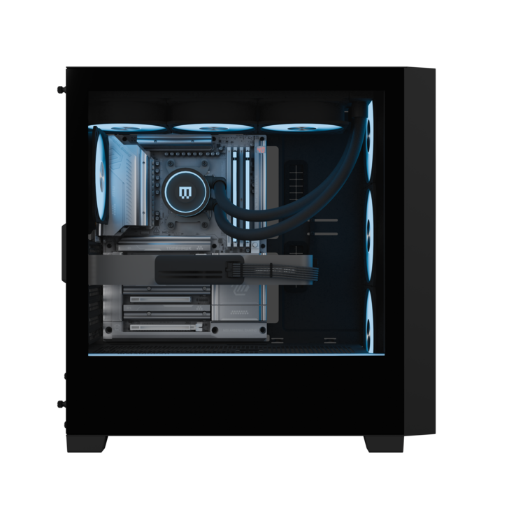 Un render de lo que los usuarios pueden esperar del lateral de un flamante PC para juegos MG-1