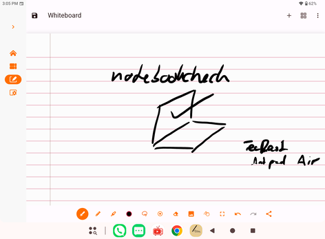 La aplicación ArtNote preinstalada ofrece muy pocas opciones.