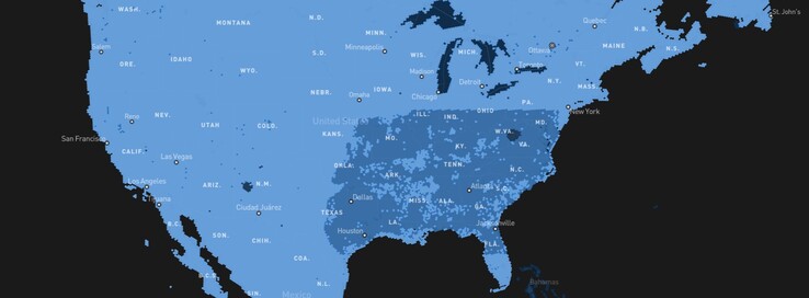 Se amplía el mapa de cobertura de Starlink en EE.UU