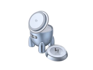 El nuevo cargador 2 en 1 de Ugreen tiene forma de cohete. (Fuente de la imagen: Ugreen)