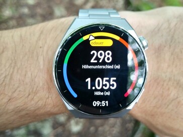 El Huawei Watch GT 3 Pro tiene un barómetro como altímetro