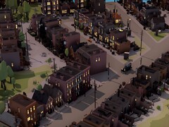 Una imagen que muestra varios edificios en City of Gangsters, ahora con un 80% de descuento en Steam.