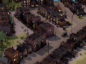 Una imagen que muestra varios edificios en City of Gangsters, ahora con un 80% de descuento en Steam.