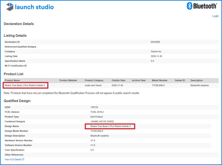 Redmi True Buds 2 Pro/Redmi AirDots 3. (Fuente de la imagen: Launch Studio)