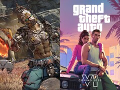 Borderlands 4 (izquierda) saldrá a la venta el 12 de septiembre y GTA 6 (derecha) aún no tiene fecha exacta de lanzamiento. (Fuente de la imagen: Steam y Take-Two, editado)