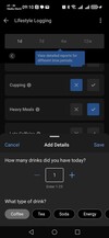 Una captura de pantalla de la herramienta Garmin Lifestyle Logging. (Fuente de la imagen: Captura de pantalla)