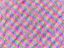 La imagen de la cuadrícula de subpíxeles muestra la pantalla extremadamente granulada.